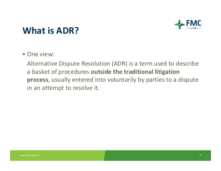 Describe adr adr law